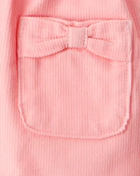 Baby Girl 3-Piece Bow Heart Print Long-Sleeve Dress Set - Ivory/Pink