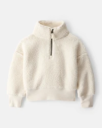 Toddler Girl DayDream Fleece Quarter-Zip Pullover Sweatshirt - White