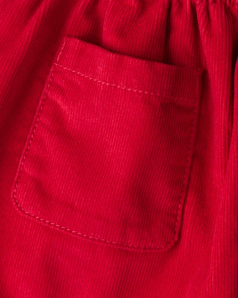 Baby Girl Corduroy Skort - Red