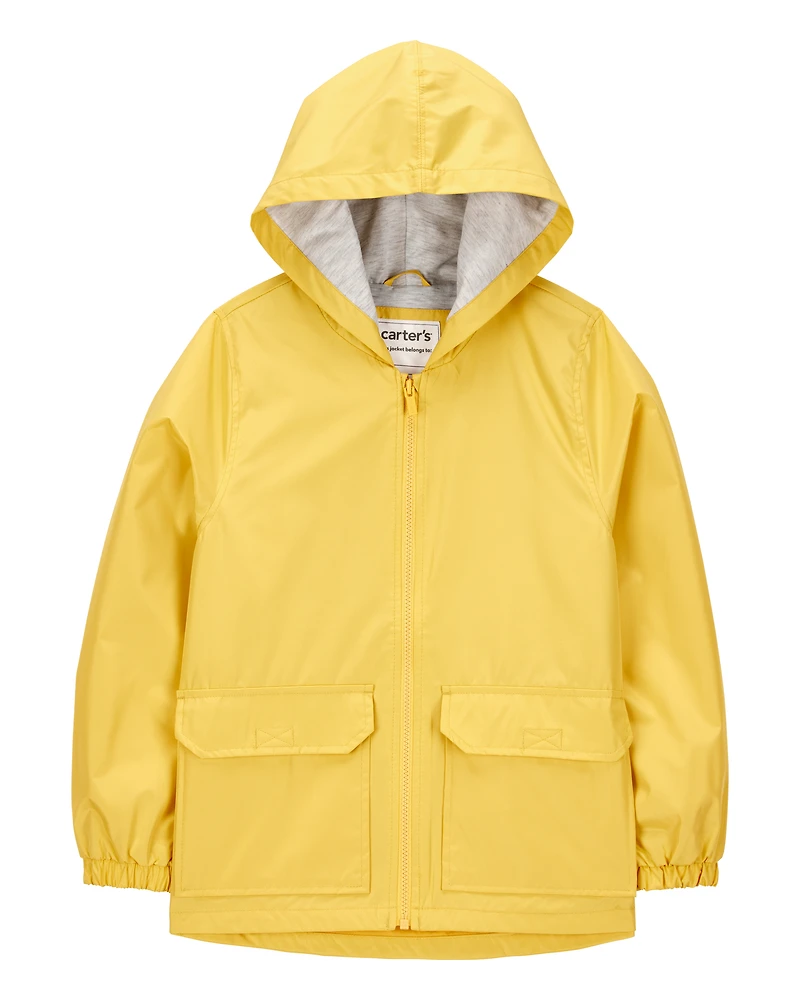 Hooded Rain Jacket - Yellow