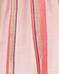 Kid Striped Linen Look-Alike Flowy Pull-On Shorts