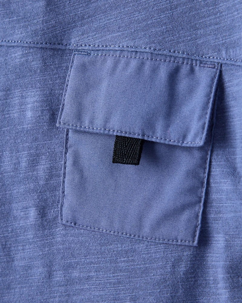Toddler Boy Short-Sleeve Pocket Tee - Blue