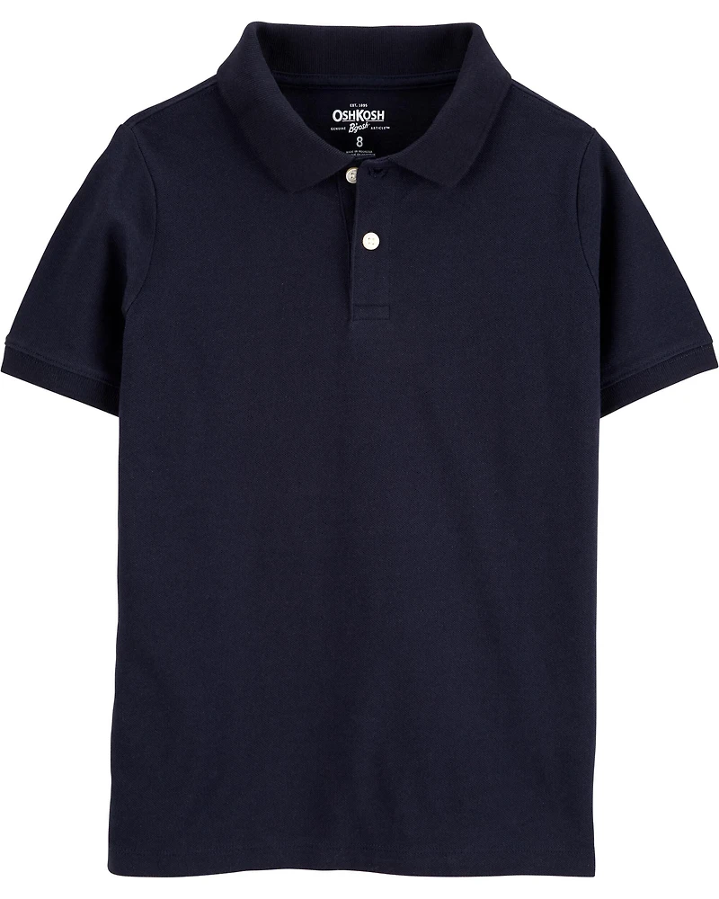 Kid Pique Cotton Uniform Polo