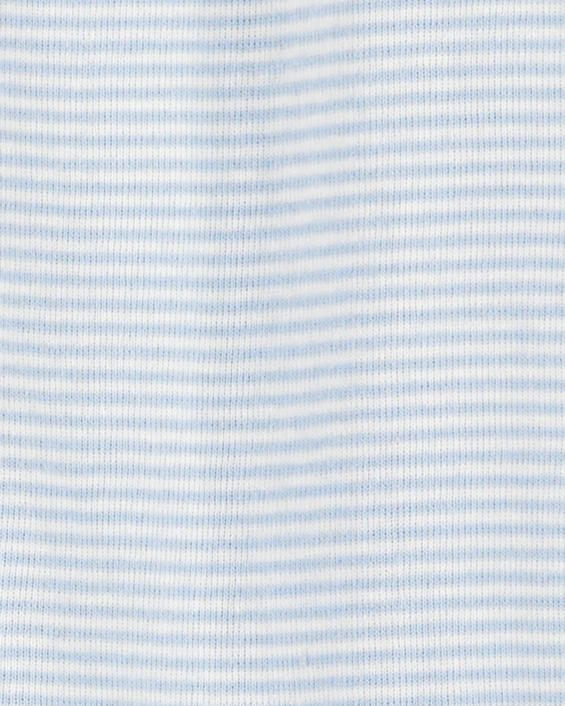 Baby 2-Pack 2-Way Zip Cotton Sleep & Play Pajamas - Blue/White