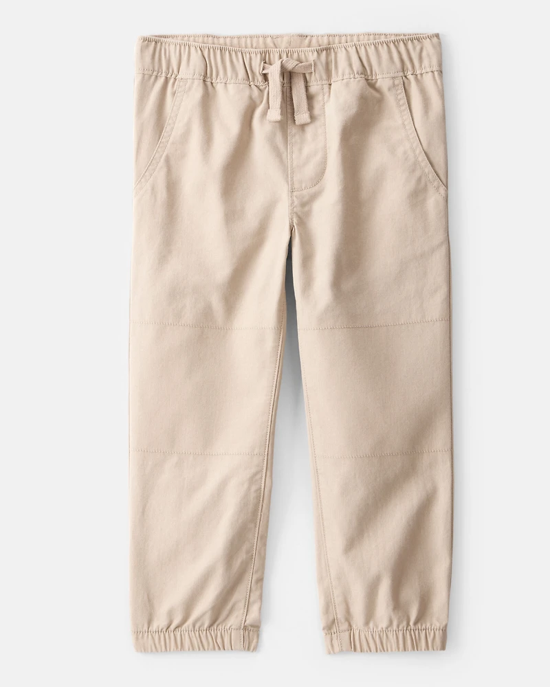 Toddler Boy Cotton Everyday Pull-On Jogger - Khaki