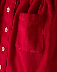Toddler Girl Corduroy Skirt - Red