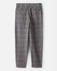 Boys Plaid Pants - Grey