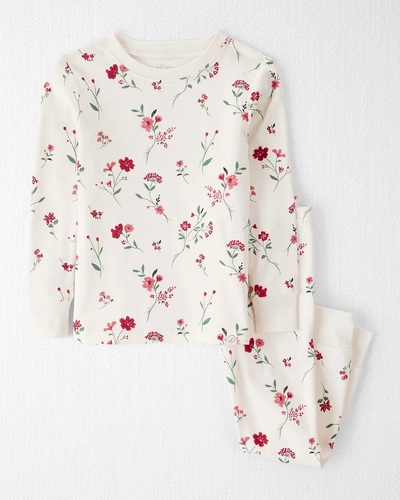 Toddler Organic Cotton Pajamas in Rosethorn Hollow Print
