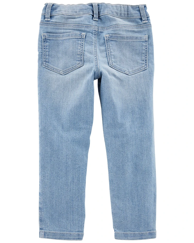 Baby Light Blue Wash Skinny-Leg Jeans