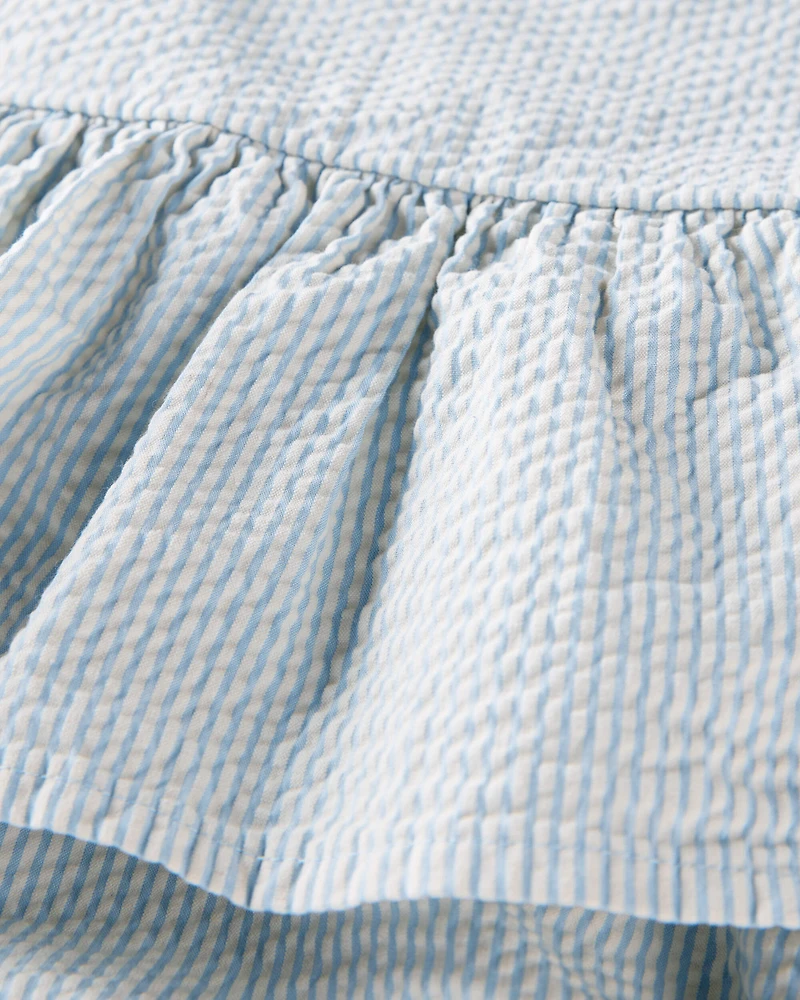 Baby Organic Cotton Seersucker Sunsuit