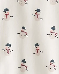 Toddler 2-Piece Holiday Fleece Set Made with Organic Cotton in Snowman Print