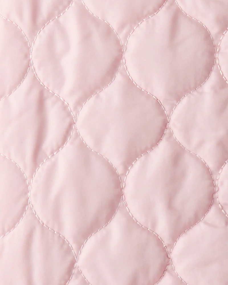 Girls Long-Sleeve Midweight Quilted Jacket - Pink