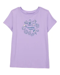 Girls Cosmic Cuties Short-Sleeve Graphic Tee - Purple