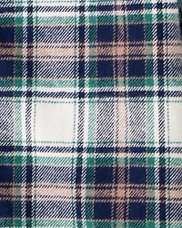 Baby Boy Plaid Button-Down Shirt - Cream/Navy
