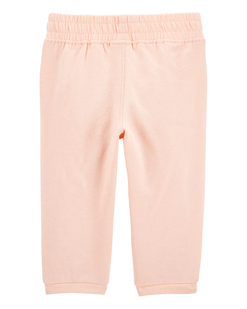 Baby 2-Piece French Terry Pullover & Pant Set - Pink