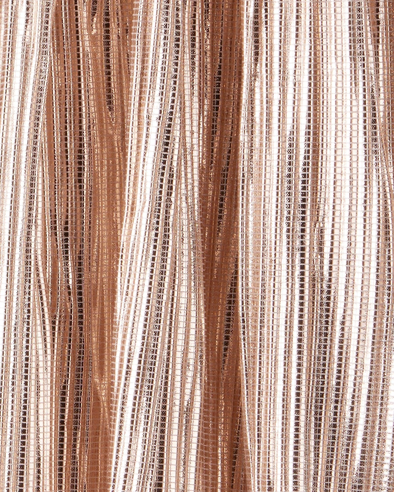 Girls Metallic Knit Skirt - Gold