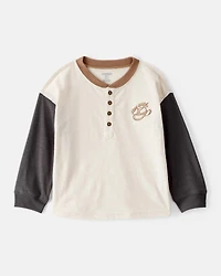 Toddler Boy Stay Wild Henley Top