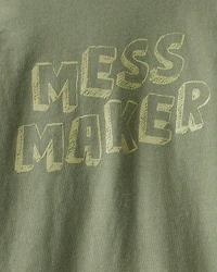 Toddler Boy Mess Maker Long-Sleeve Graphic Tee - Green