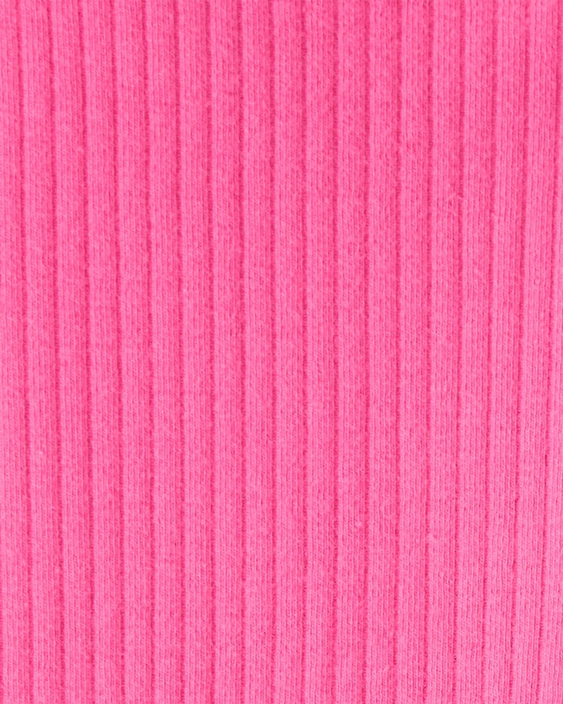 Toddler Girl Cotton Solid Stretch Leggings - Pink
