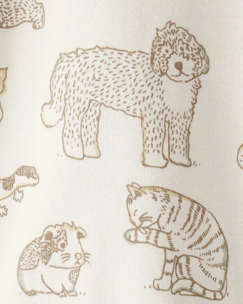 Baby Pet Print Organic Cotton 2-Piece Pajamas
