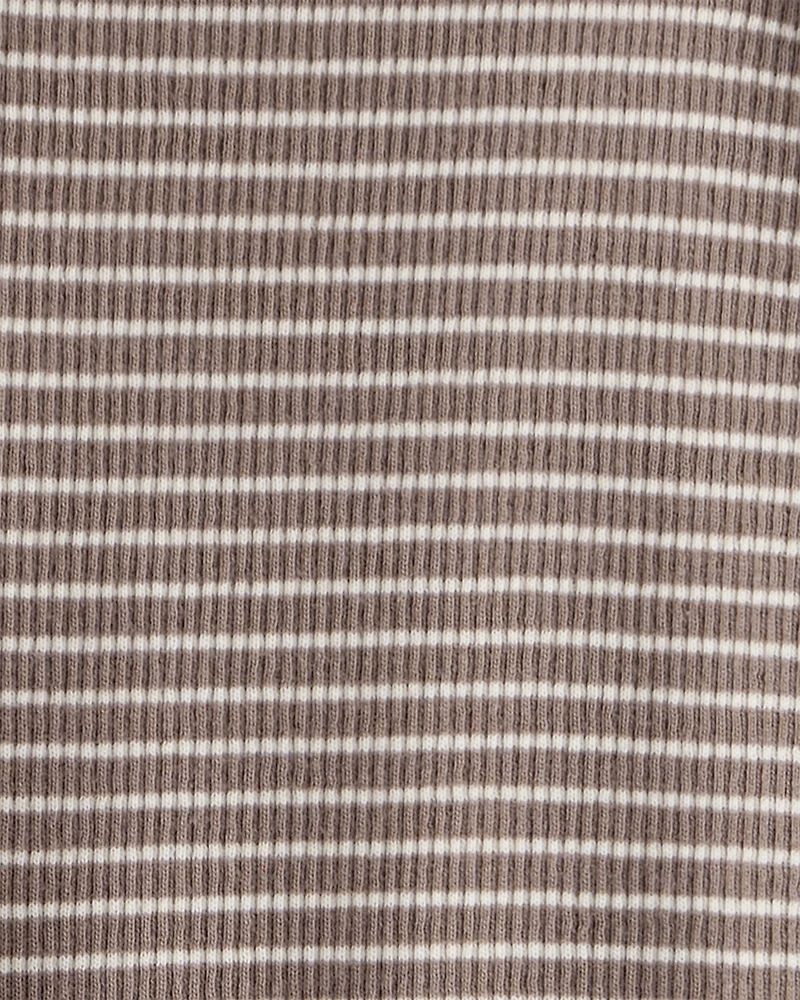 Baby Organic Cotton Sleep & Play in Brown Stripes