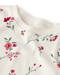 Toddler Organic Cotton Pajamas in Rosethorn Hollow Print