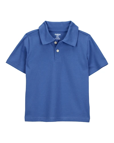 Toddler Pique Uniform Polo Shirt - Blue
