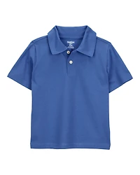 Toddler Pique Uniform Polo Shirt - Blue
