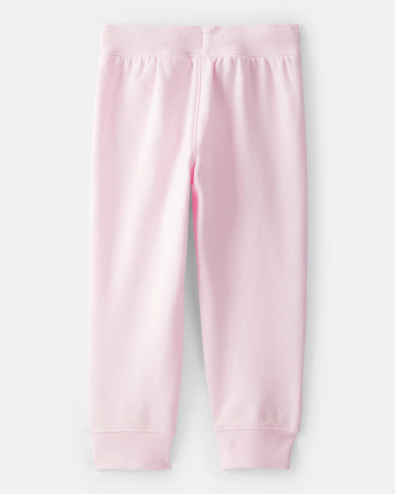 Toddler Girl Drawstring Joggers - Pink