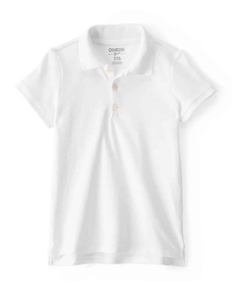 Kid Pique Cotton Uniform Polo