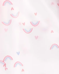 Toddler Rainbow Translucent Rain Jacket - Pink