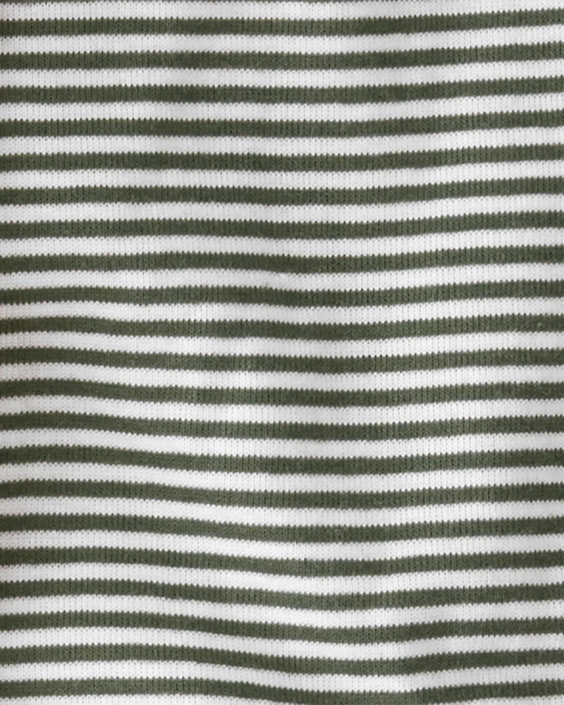 Baby Organic Cotton Rib 3-Pack Animal & Striped Bodysuits