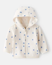 Baby Girl 2-Piece DayDream Fleece Blueberry Hoodie & Pull-On Pants Set - Ivory