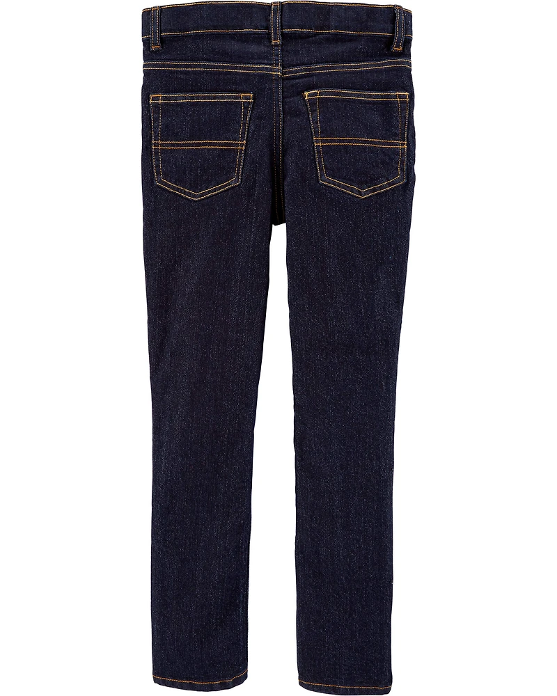Kid Dark Blue Wash Skinny-Leg Jeans