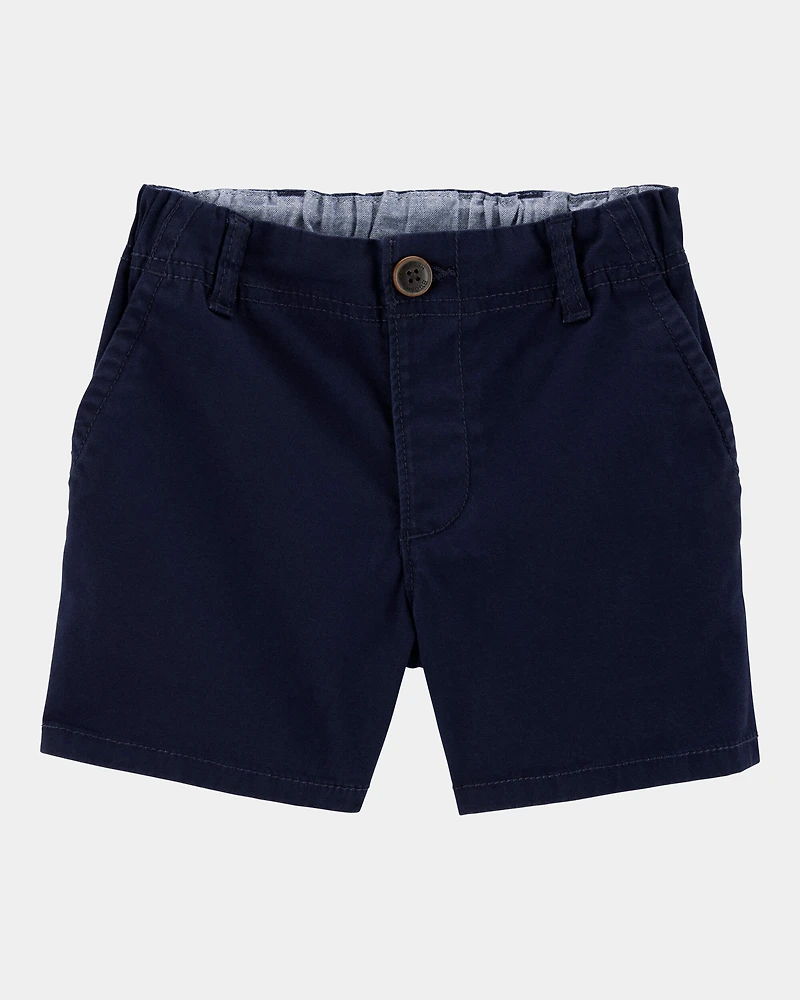 Toddler Boy 3-Pack Stretch Chino Uniform Shorts - Navy