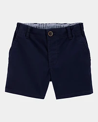 Toddler Boy 3-Pack Stretch Chino Uniform Shorts - Navy