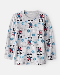 Toddler Boy Christmas Disney© Mickey Mouse Graphic Tee - Grey