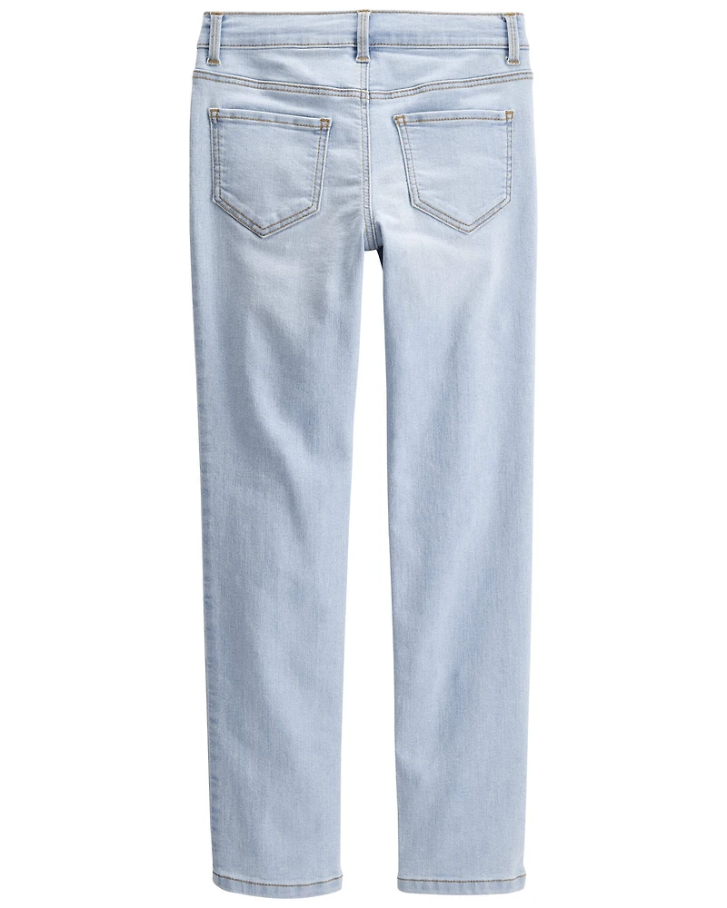 Kid Light Blue Ice Wash Skinny-Leg Jeans