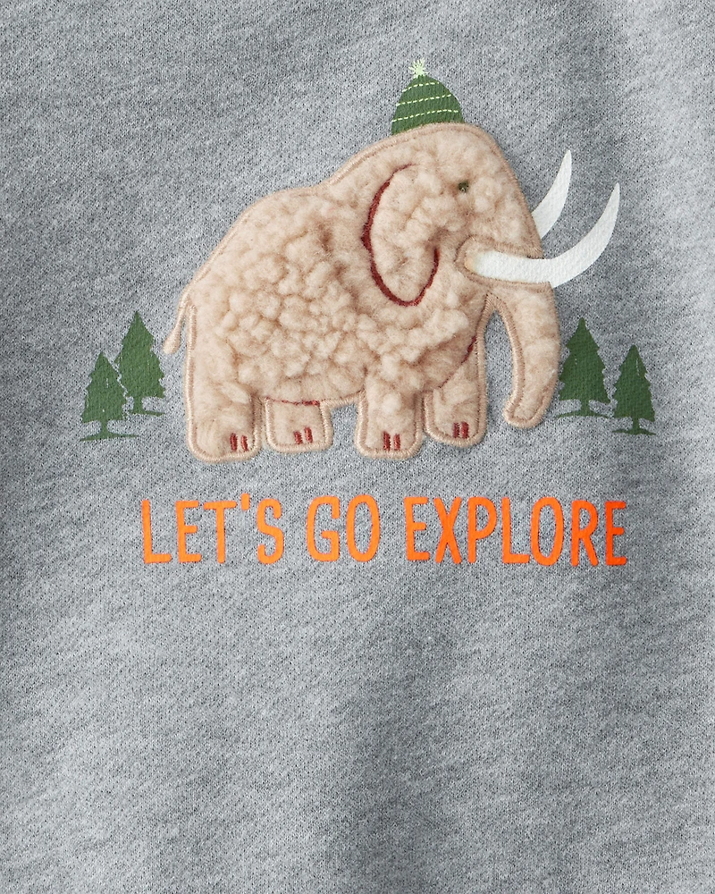 Baby Boy Mammoth Pullover Sweatshirt - Grey