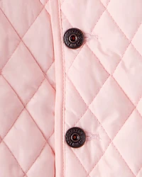 Toddler Girl Quilted Long-Sleeve Fashion Jacket - Pink