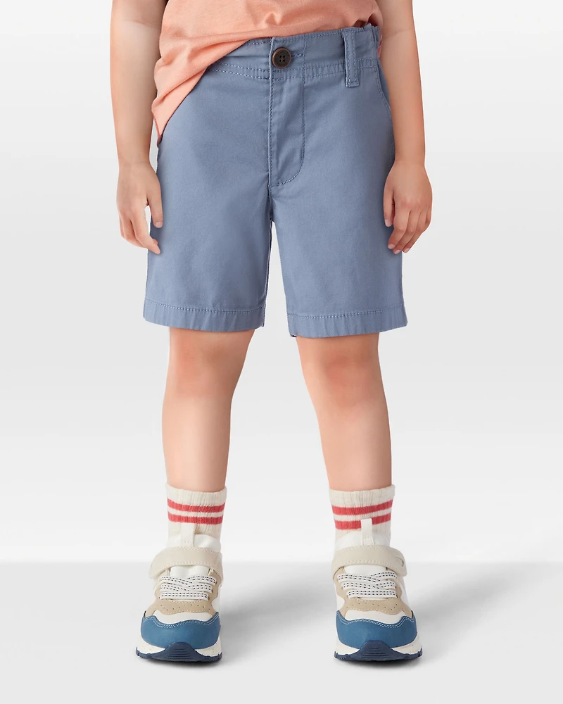 Toddler Flat-Front Shorts - Blue