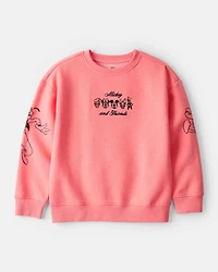 Girls Disney© Mickey Mouse Long-Sleeve Pullover Sweatshirt - Pink