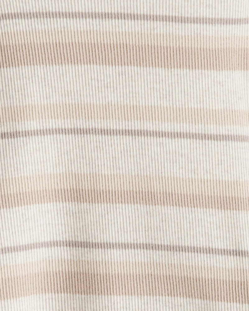 Baby Girl Striped Long-Sleeve Top - Cream