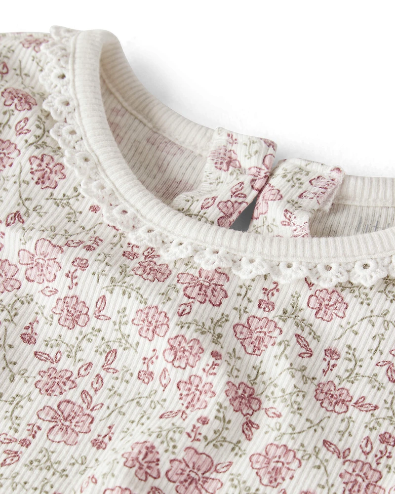 Baby Girl 2-Pack Organic Cotton Ribbed Tees