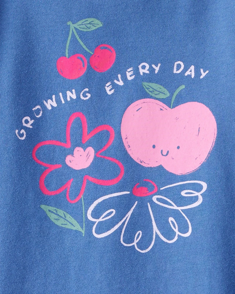 Toddler Girl Growing Every Day Long-Sleeve Graphic Tee - Blue