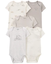 Baby 10-Pack Animals Short-Sleeve Bodysuits