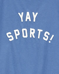 Girls Yay Sports Short-Sleeve Graphic Tee - Blue