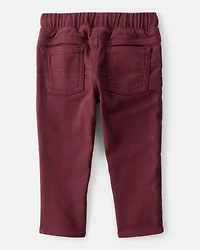 Baby Boy Cotton Pull-On Fashion Pants - Red
