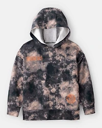 Boys DayDream Fleece Space Tie Dye Hoodie - Black
