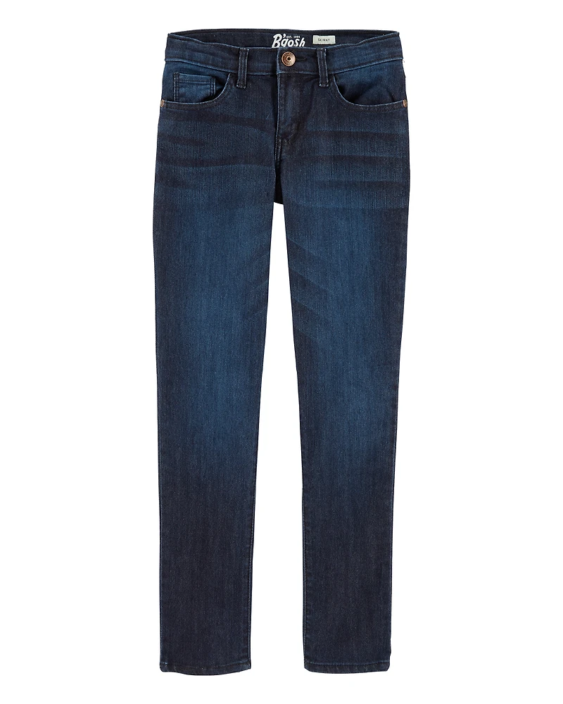 Kid Dark Blue Wash Skinny-Leg Jeans